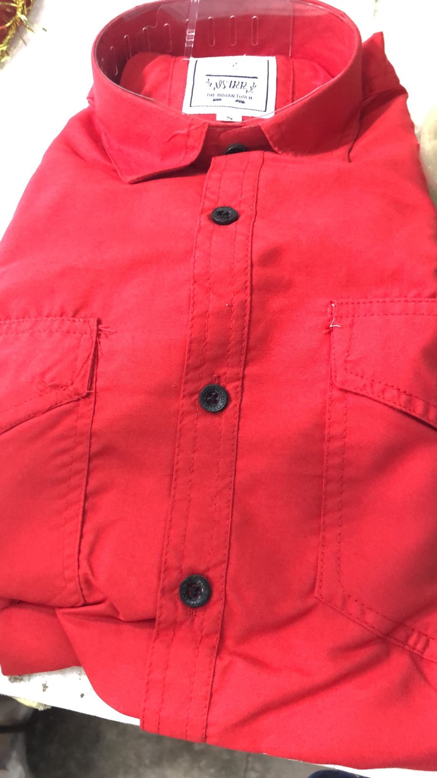 Red Color Shirt For Men Size S