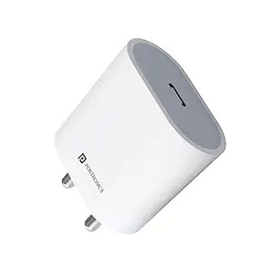 Portronics Adapto 20 Type C 20W Fast Pdtype C Adapter Charger White