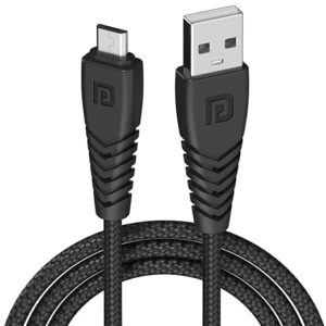 Portronics Konnect B Micro Usb Cables For Fast Charging Data Sync 3Point0 Amp Pvc Heads Black