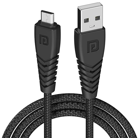 Portronics Konnect B Micro Usb Cables For Fast Charging Data Sync 3Point0 Amp Pvc Heads Black
