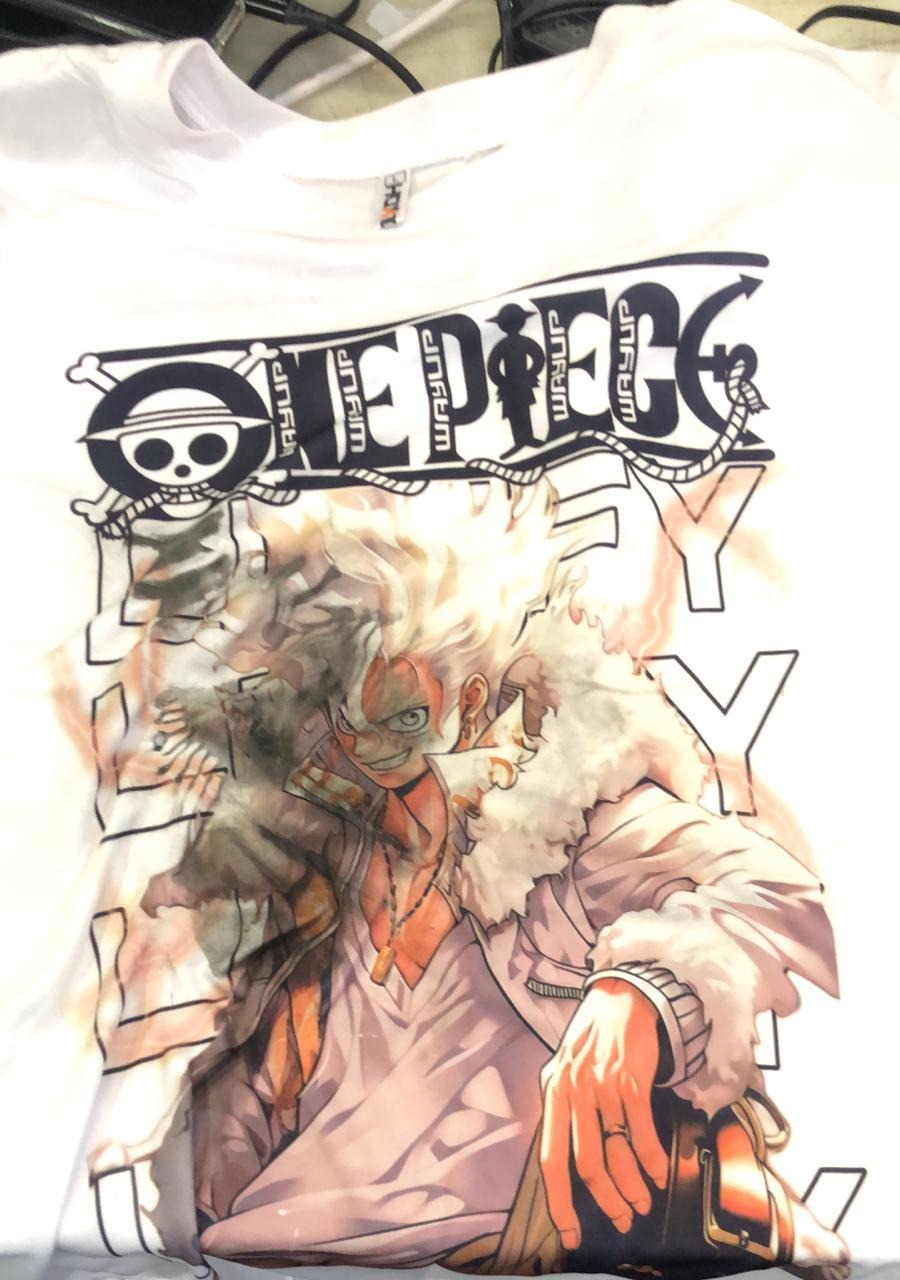 White Color Printed T Shirt For Men Size L