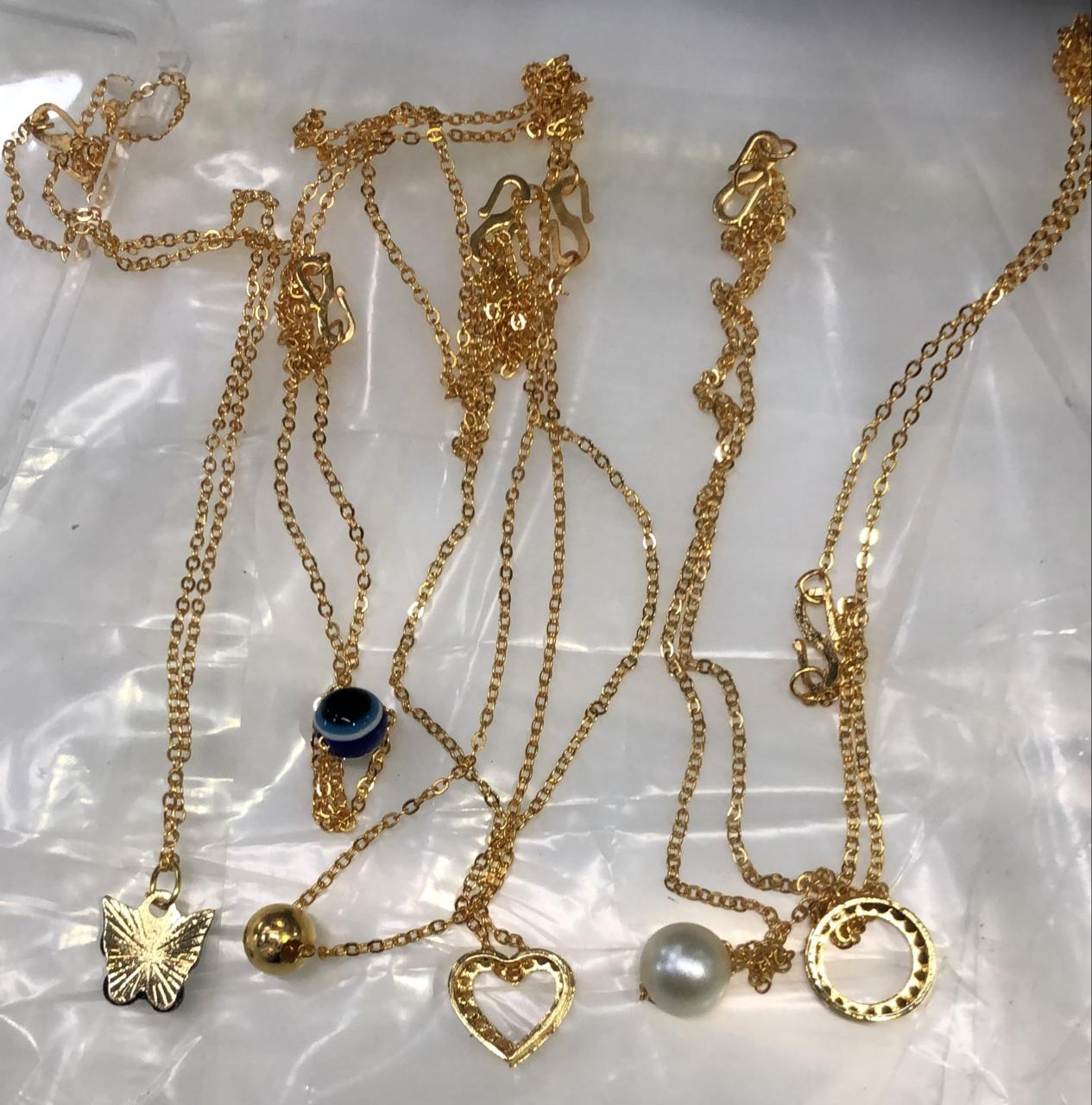 Golden Color Multi Design Necklace Set Of 6