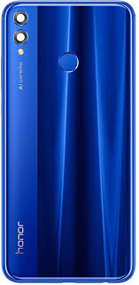 Back Glass Panel For Huawei Honor 8X Blue With Camera Lens
