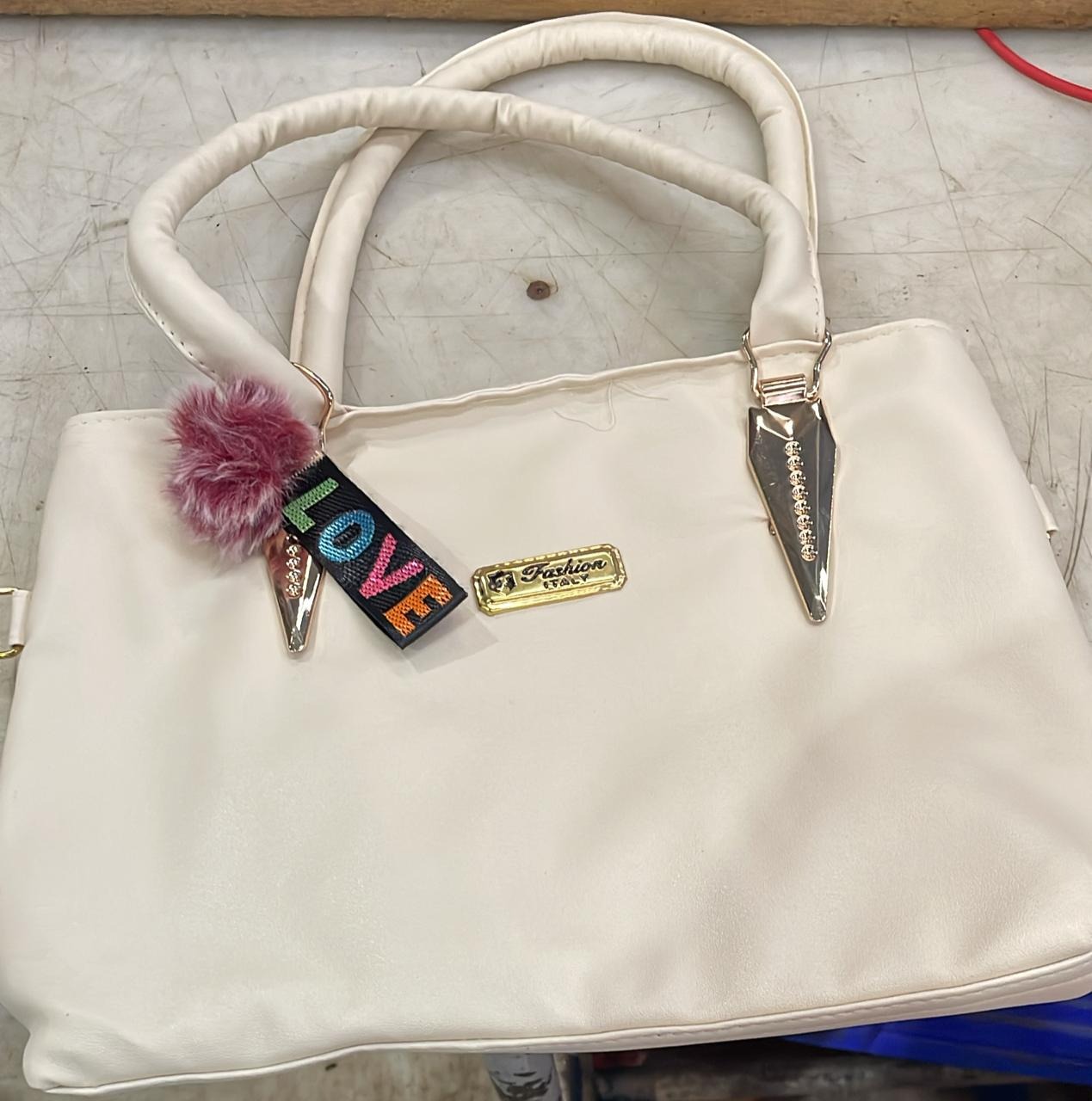 Women Cream Color Handbag