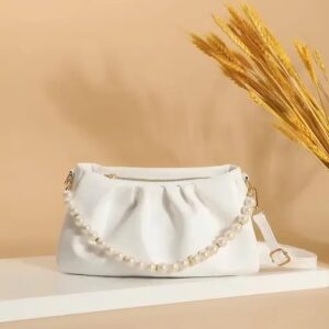 Trendy Classy Attractive Compact Sling Bag White Colour