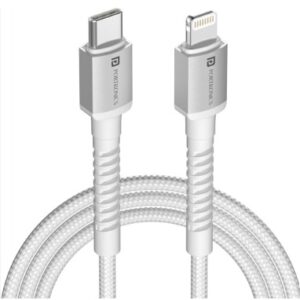 Portronics Konnect X Type C To 8 Pin 27W Fast Charging Cable White