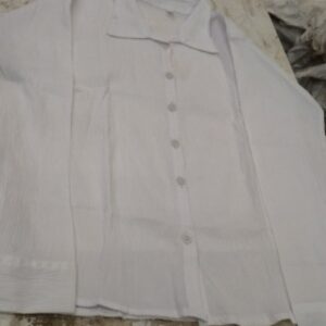 Women White Full Sleeve Shirt Size M