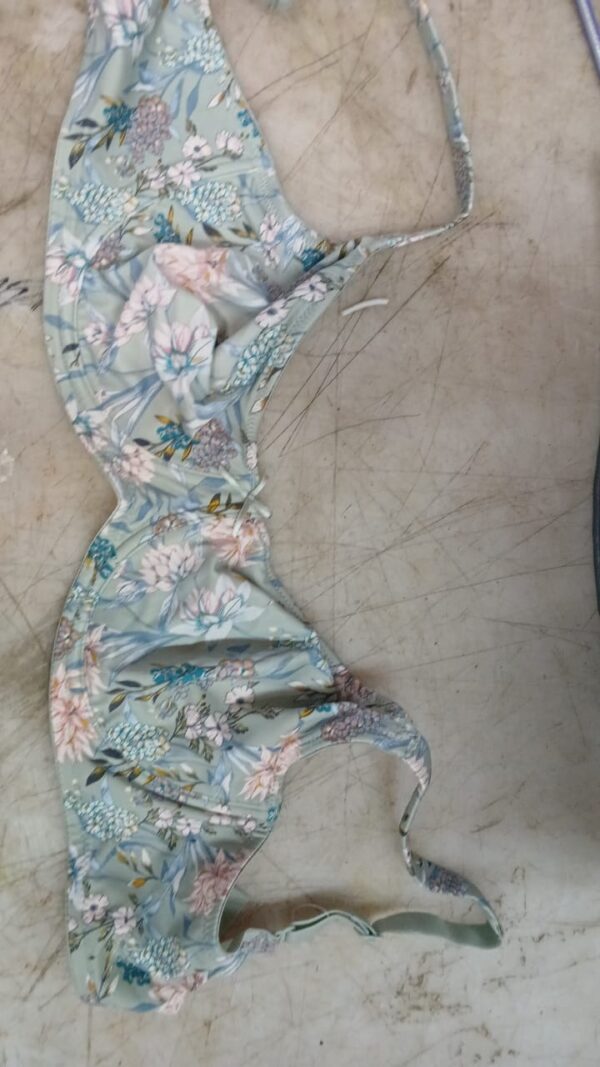 Bra For Women Color Green Printed Size 34
