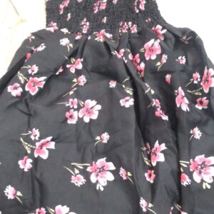 Black Color Flower Printed Frock For Women Size S