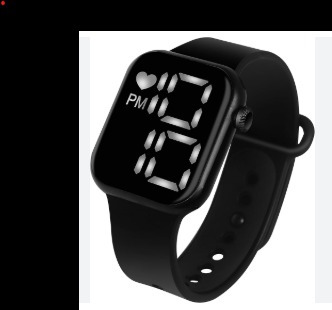 Digital Led Watch Black For Kids