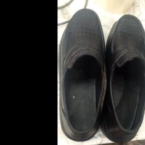 Plastic Black Formal Shoes For Men Size 6