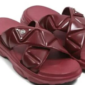 WomenS Soft Slippers Sandals In Maroon Colour Size 38