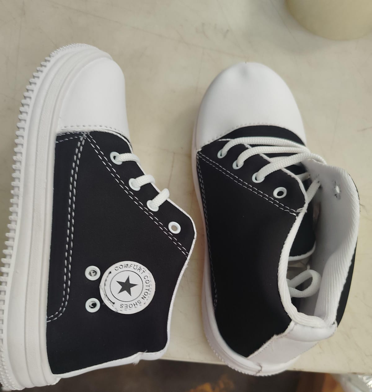 White And Black Colour Shoes For Kids Size 5