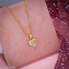 Gold Plated Designer Jewellery With Chain Pendant Set