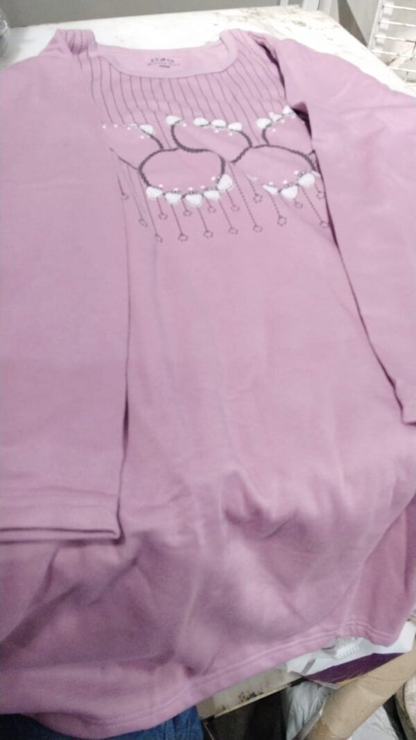Dusty Pink Color Woolen Kurta For Women Size 5Xl