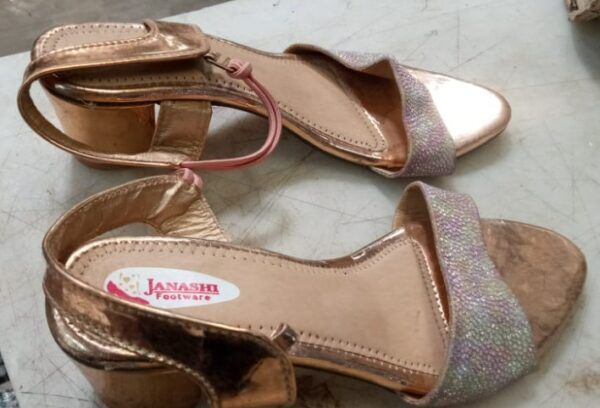Womens Heel Sandal Beige Colour Size 6