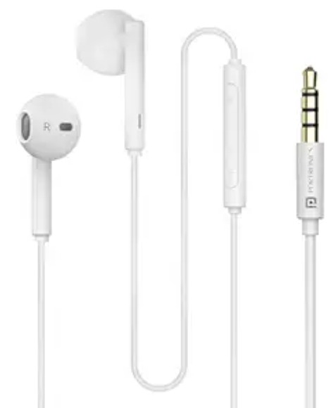 Portronics Conch Theta Wired Earphone White