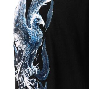 Women Black Color Printed T Shirt Size S