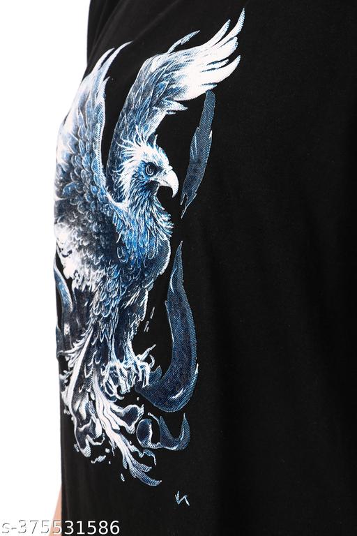 Women Black Color Printed T Shirt Size S