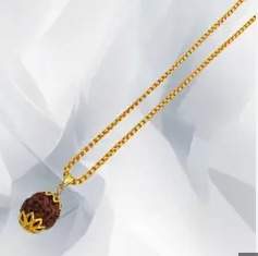 Four Mukhi Rudraksha Golden