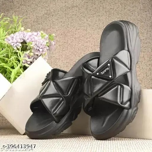 Trending New Design Black Slipper For Women Size 39