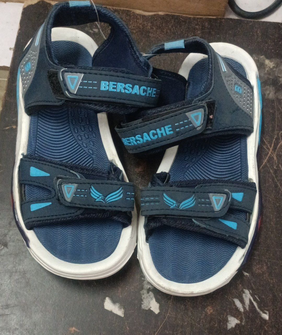 Bersache Velcro Sports Blue Sandals For Boys Size 3