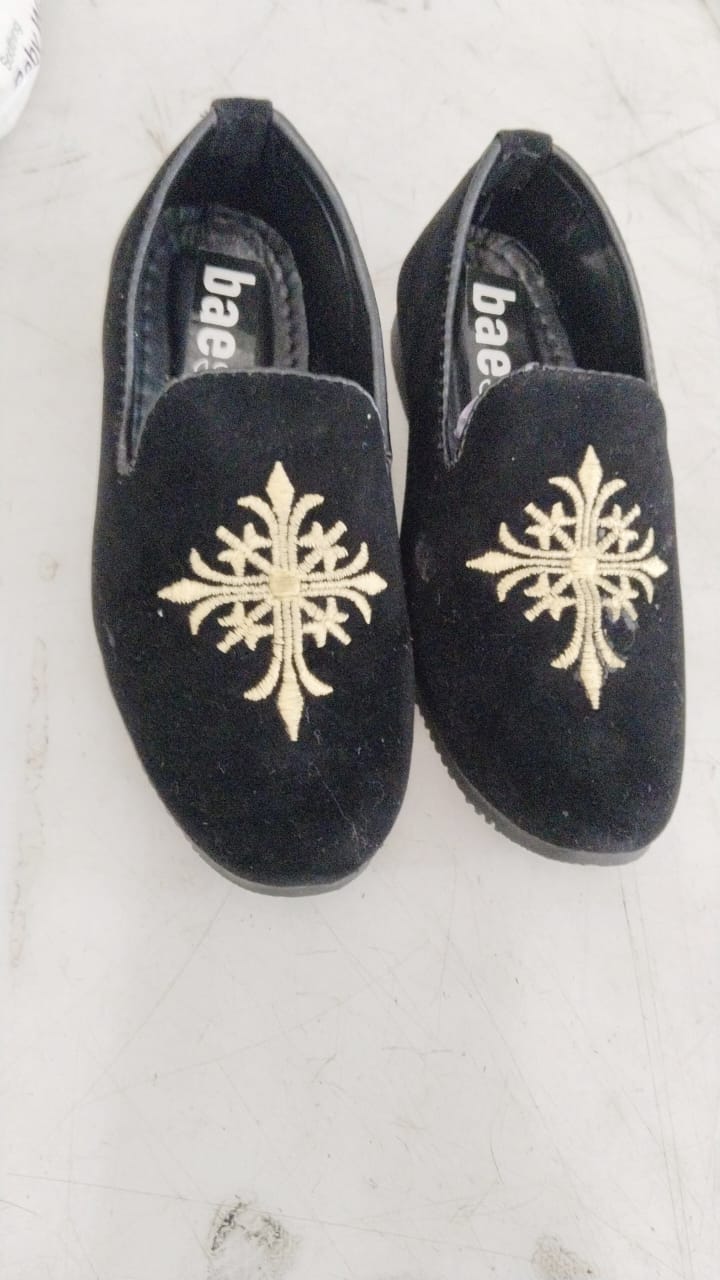 Black Color Slip On Loafers For Boys Size 8