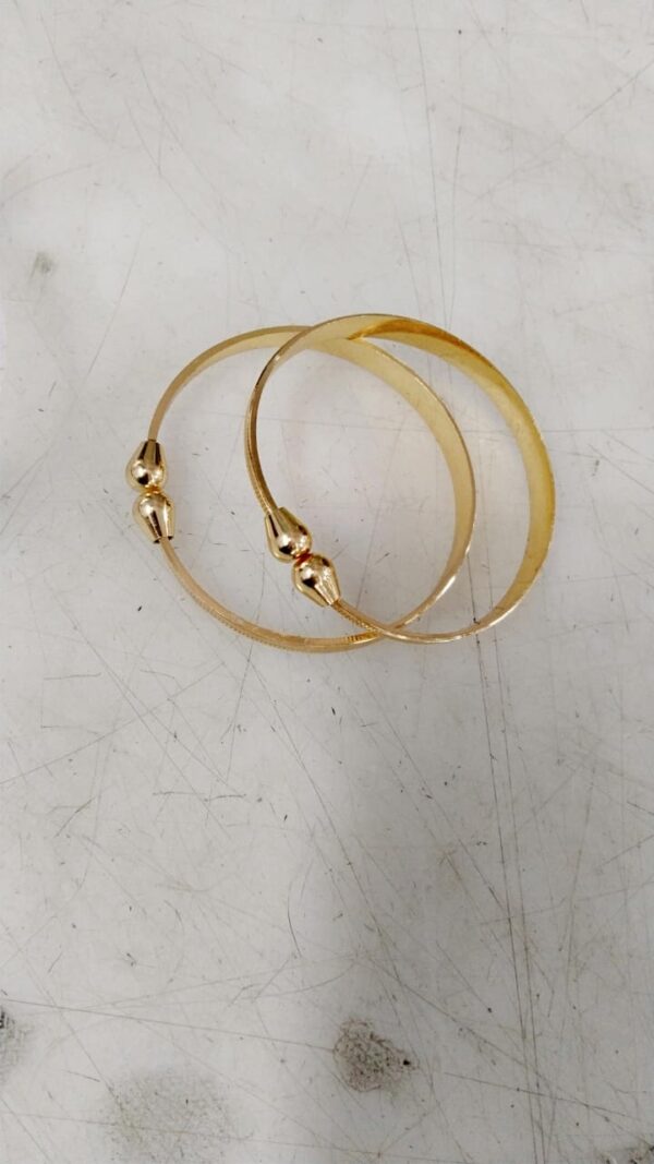 Golden Color Bangles Set For Women Size 2X4