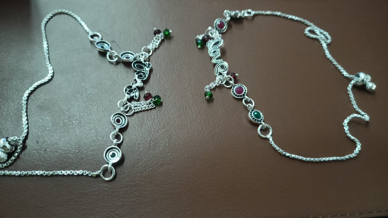 Sahiba Gems Sterling Silver Anklet