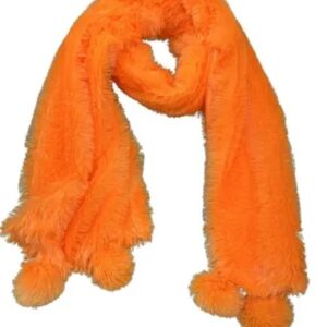 Embroidery Border Kashmiri Shawl Orange Color For Girl