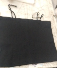 Black Crop Cami Tank Top For Women Size S