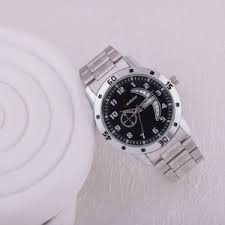 Silver Chain Day Date Function Analog Watch