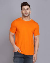Orange Color T Shirt For Men Size M
