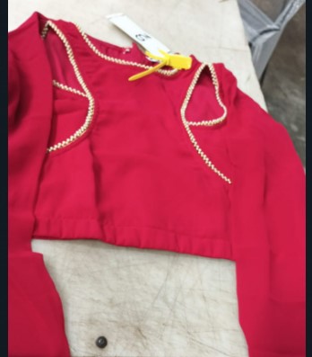 Magenta Georgette Blouse For Women Size M