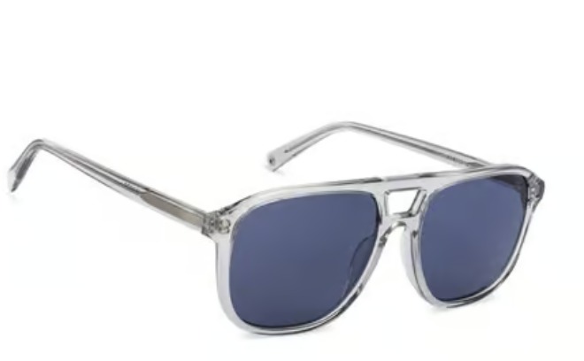 John Jacobs Unisex Stylish Square Full Rim Sunglasses Gray Acetate S12957