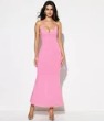 Savana Pink lace Up Bodycon Dress Size l
