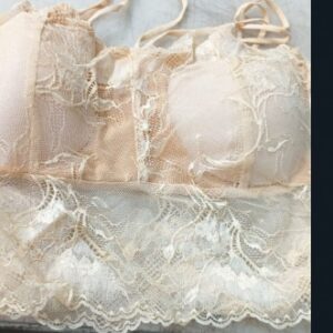Cream Padded Bra For Women Size 28