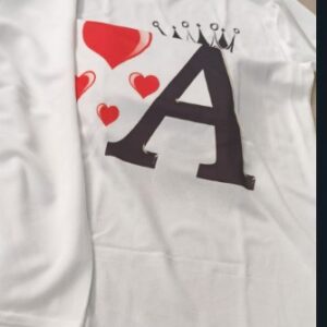 Kids White Printed A Alphabet Full Sleeve T Shirt For Boys Size 910 Yrs