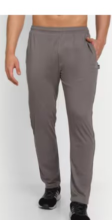 Ziffit Men Logo Print Straight Fit Track Pants In Grey Colour Size L