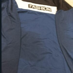 Blue And Black Colorblock Full Sleeve T Shirt For Men Size Xl