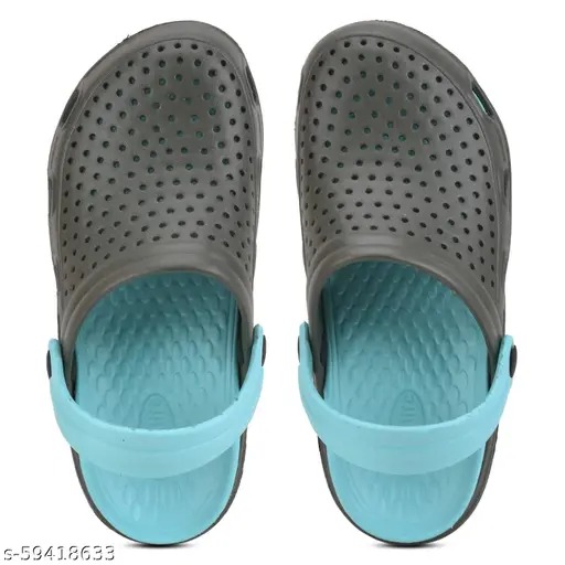 Bonkerz Men Clogs Sandal Grey Aquablue 6