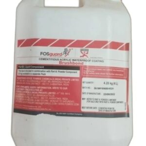 Fosroc 4L Fosroc Brushbond Cementitious Acrylic Polymer Waterproof Coating For Floors White Crystal