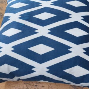 Private Label Microfibre Geometric Cushion Pack of 3 Dark Blue