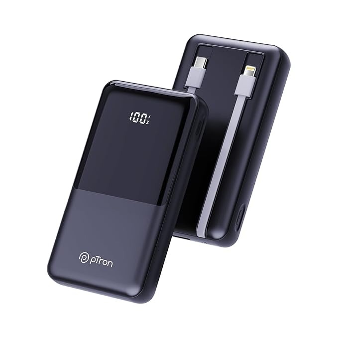 pTron Dynamo Power 20000mAh 22 5W Super Fast Charging USB Type C Input Power Bank black