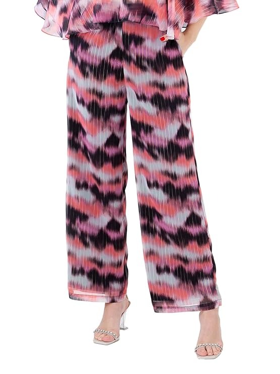 Zink London Women s Multi Colored Printed Regular Trouser Size L