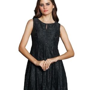 Zink London Women s Black Lace Flared Short Dress Size M