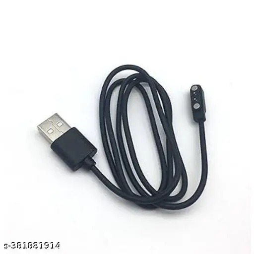 Private Lable Magnetic Charging Cable 0 5 m fireBoltt Talk Pro Smart Watch charger black colour