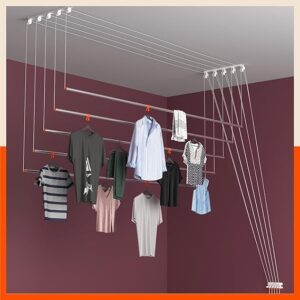 Bathla Mobidry EXA 6 Feet x 5 Pipes Heavy Duty Ceiling Cloth Dryer Stainless Steel