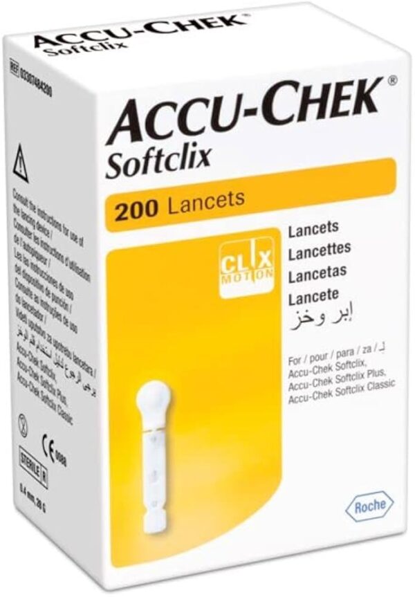Accu Chek Softclix Lancet Pack of 200 white colour