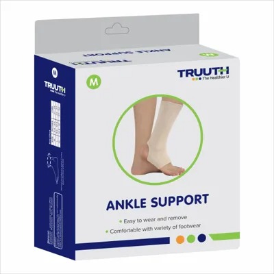Truuth Ankle Support M 1 pair beige colour